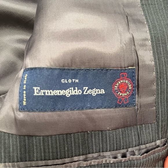 Saks Fifth Avenue 100% Wool Black Series Blazer 38R Cloth by Ermenegildo Zegna - Picture 7 of 11